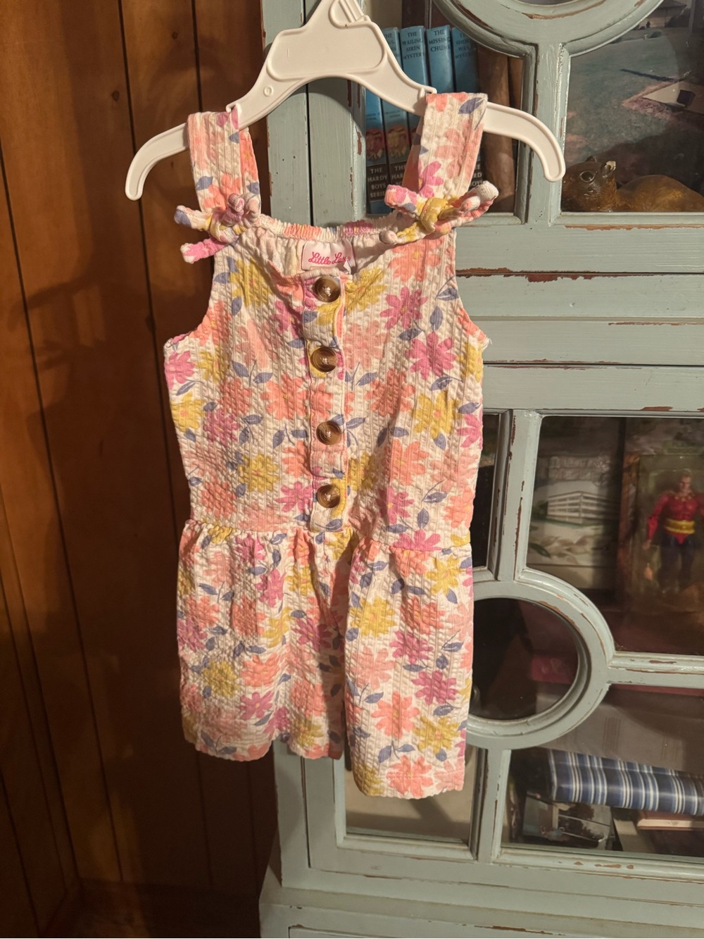 Floral Girls' Romper - Pink Multi Little Lass Size 5 C6